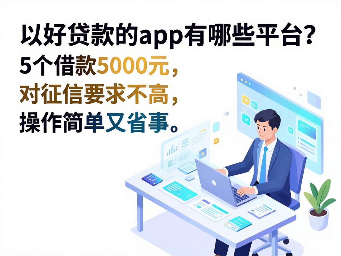 好贷款的app有哪些平台？这5个借款5000元对征信要求不高、操作简单又省事