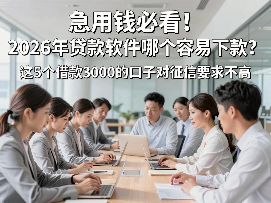 急用钱必看！2026年贷款软件哪个容易下款？这5个借款3000的口子对征信要求不高