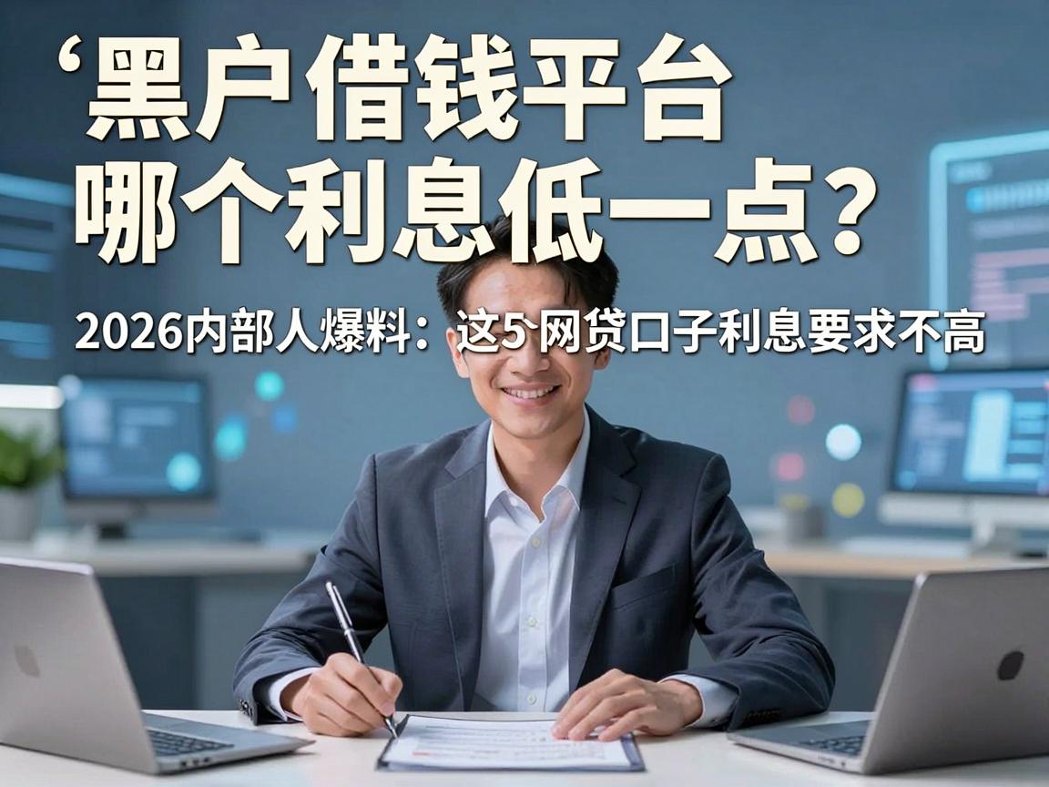 黑户借钱平台哪个利息低一点？2026内部人爆料：这5个网贷口子利息要求不高