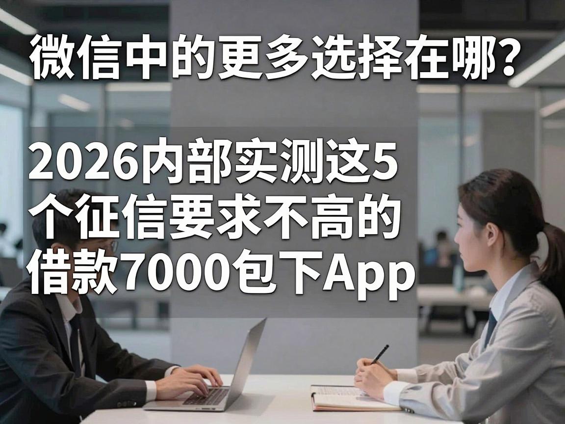 微信中的更多选择在哪？2026内部实测这5个征信要求不高的借款7000包下App