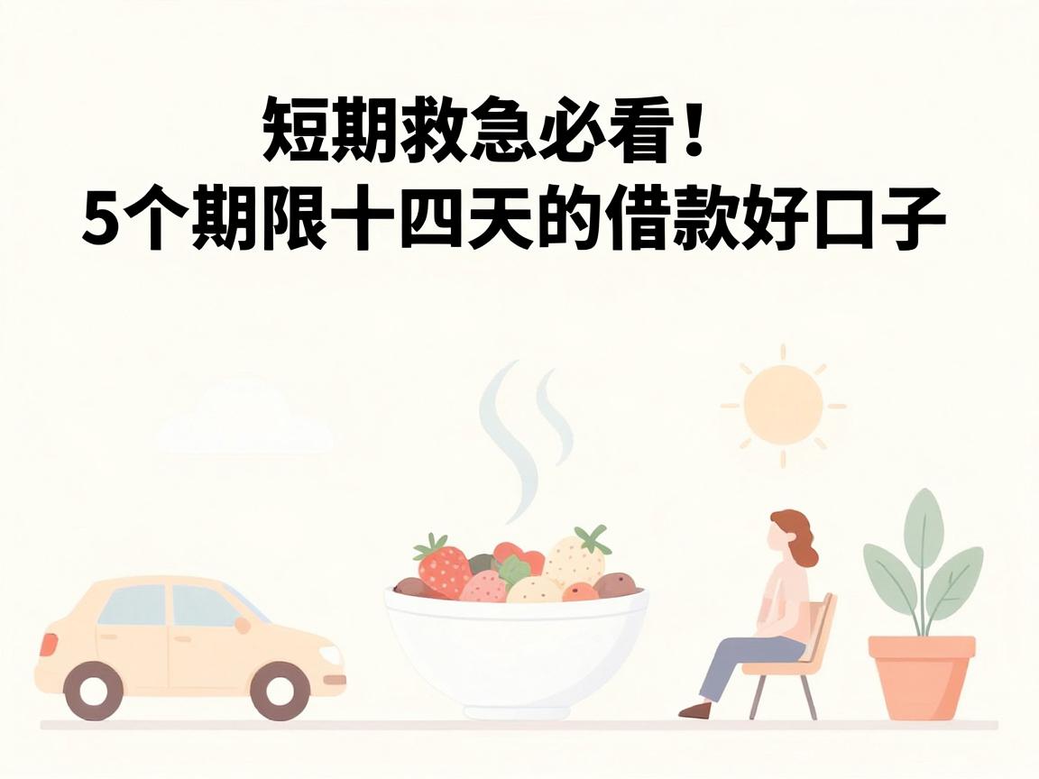 短期救急必看！5个期限十四天的借款好口子，适配你的应急需求