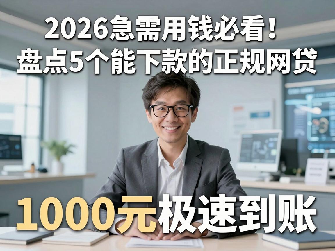 2026急需用钱必看！盘点5个能下款的正规网贷，1000元极速到账