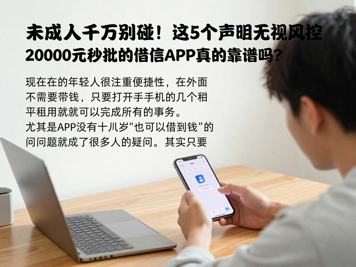 未成年人千万别碰！这5个声称无视风控、20000元秒批的借钱APP真的靠谱吗？