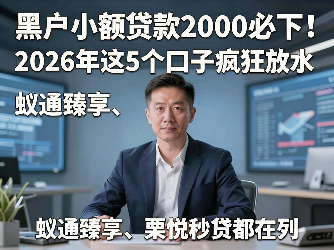 黑户小额贷款2000必下！2026年这5个口子疯狂放水，蚁通臻享、栗悦秒贷都在列