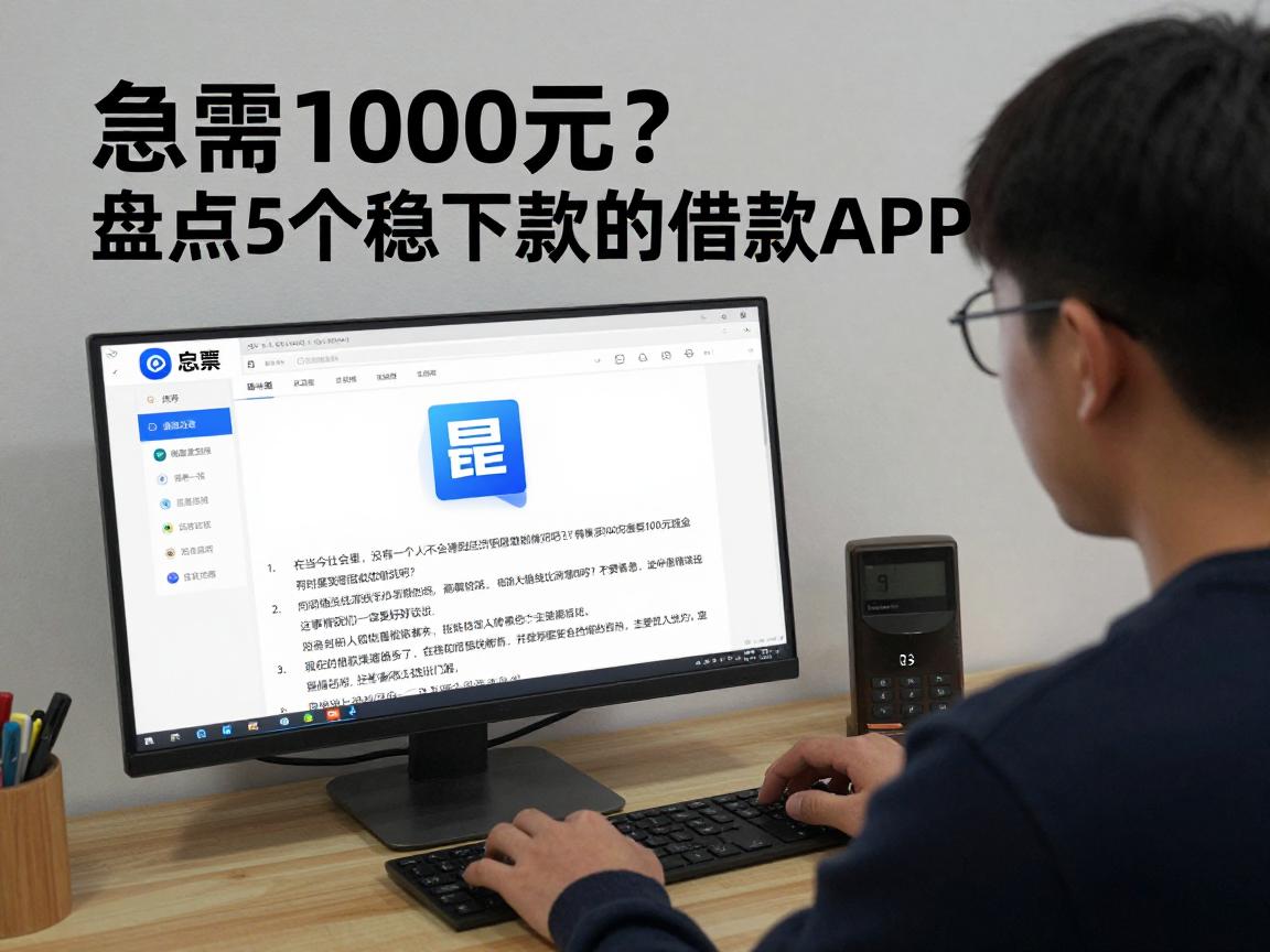 急需1000元？盘点5个稳下款的借款APP，借一千块去哪里借都在这！