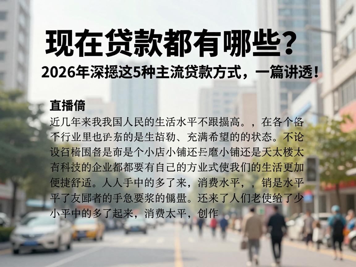 现在贷款都有哪些？2026年深挖这5种主流贷款方式，一篇讲透！