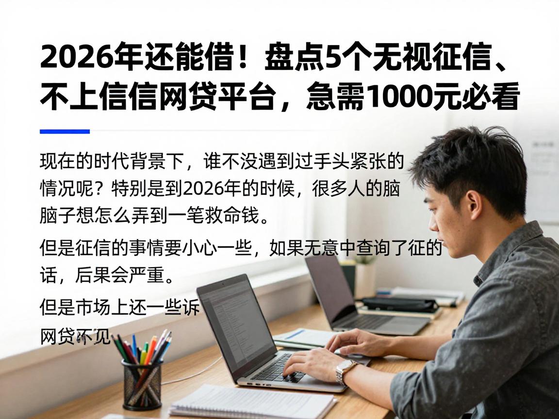 2026年还能借！盘点5个无视征信、不上征信的网贷平台，急需1000元必看