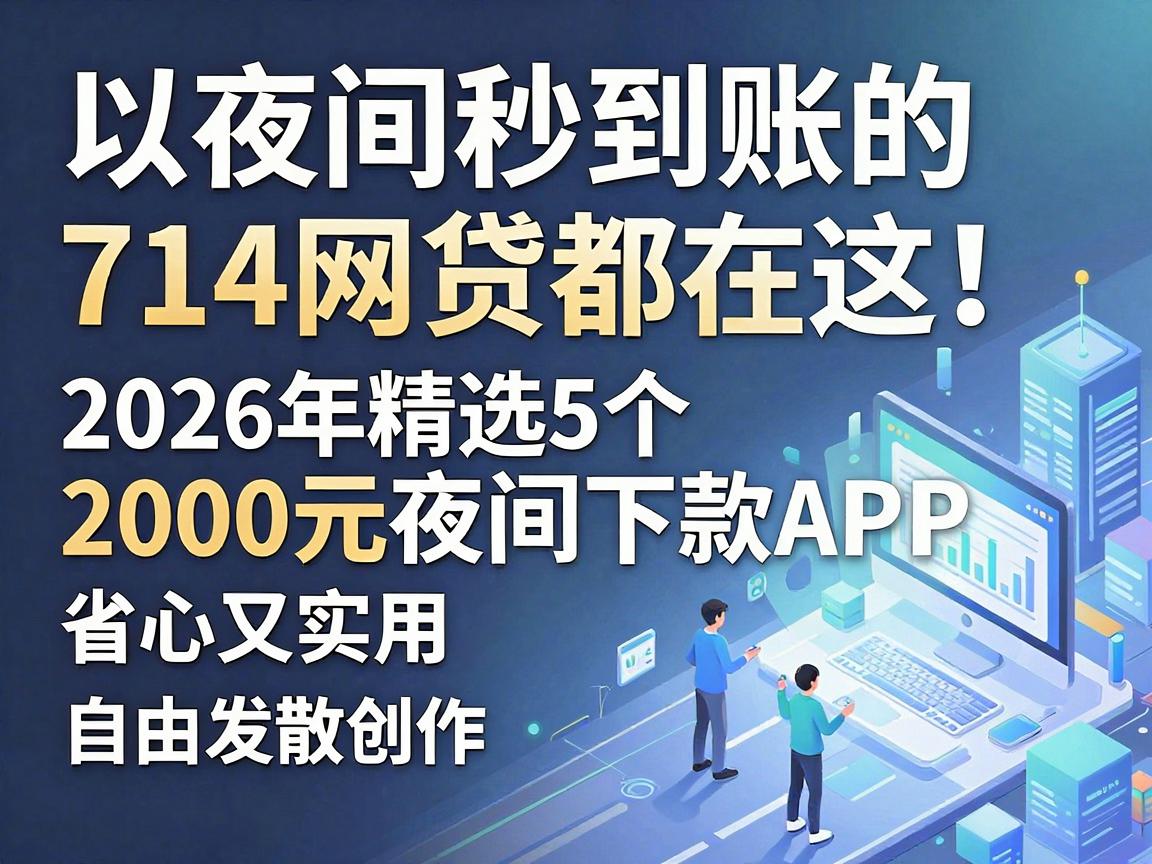 夜间秒到账的714网贷都在这！2026年精选5个2000元夜间下款APP，省心又实用