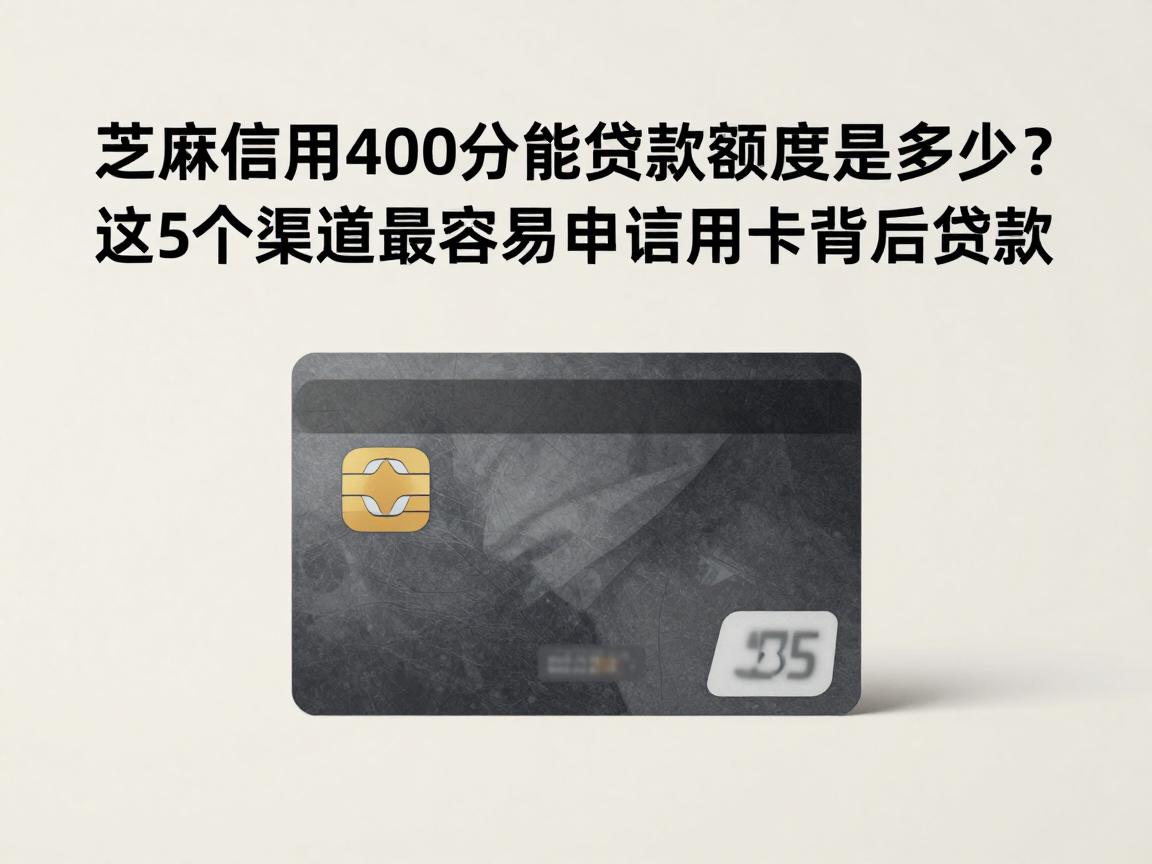 芝麻信用400分能贷款额度是多少？这5个渠道最容易申请信用卡背后贷款