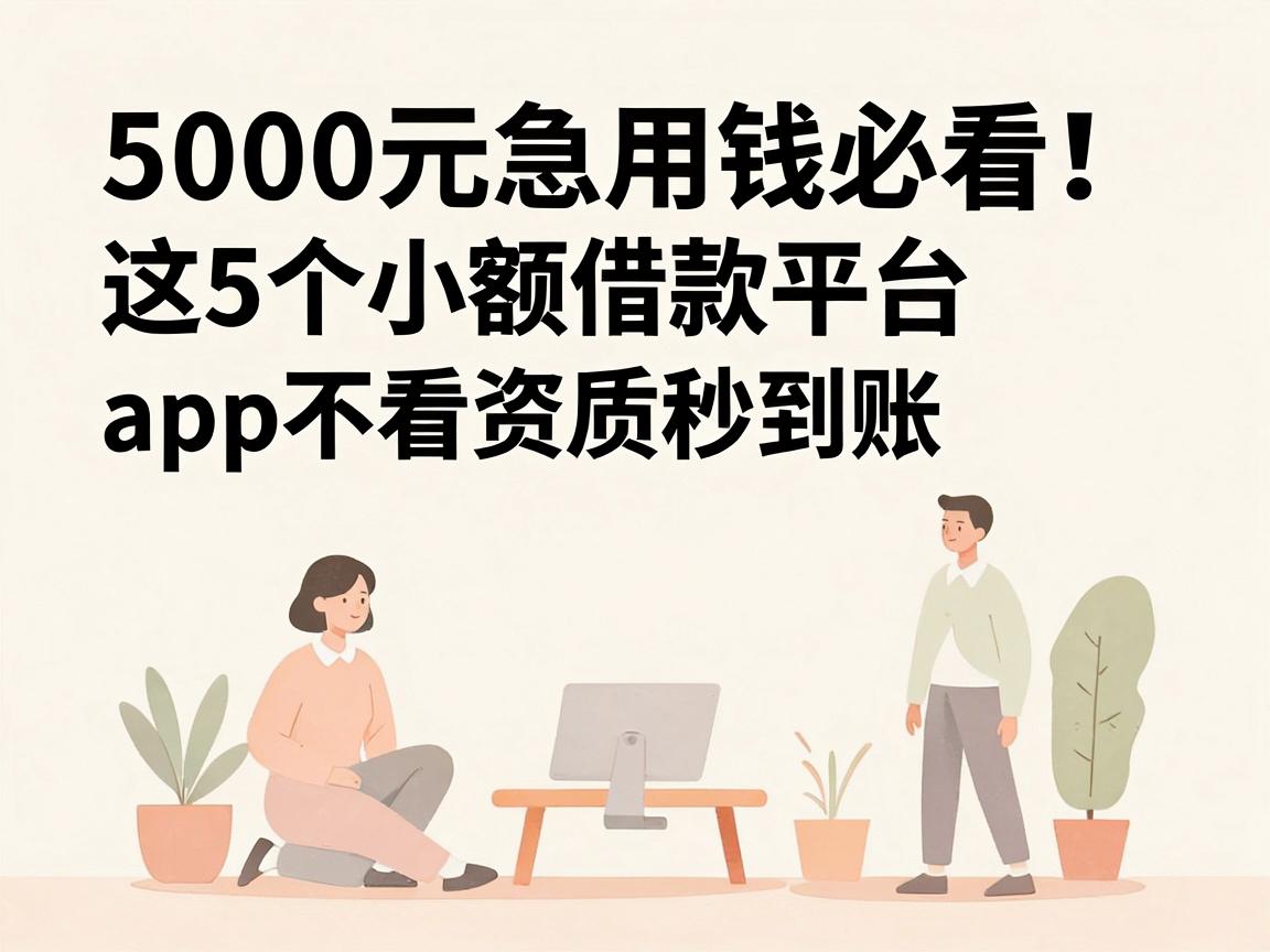 5000元急用钱必看！这5个小额借款平台app不看资质秒到账
