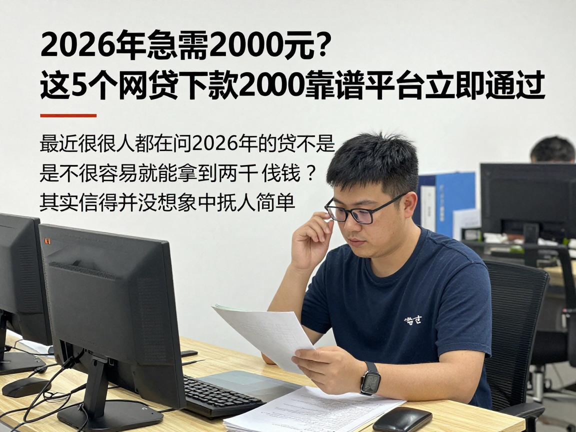2026年急需2000元？这5个网贷下款2000靠谱平台立即通过