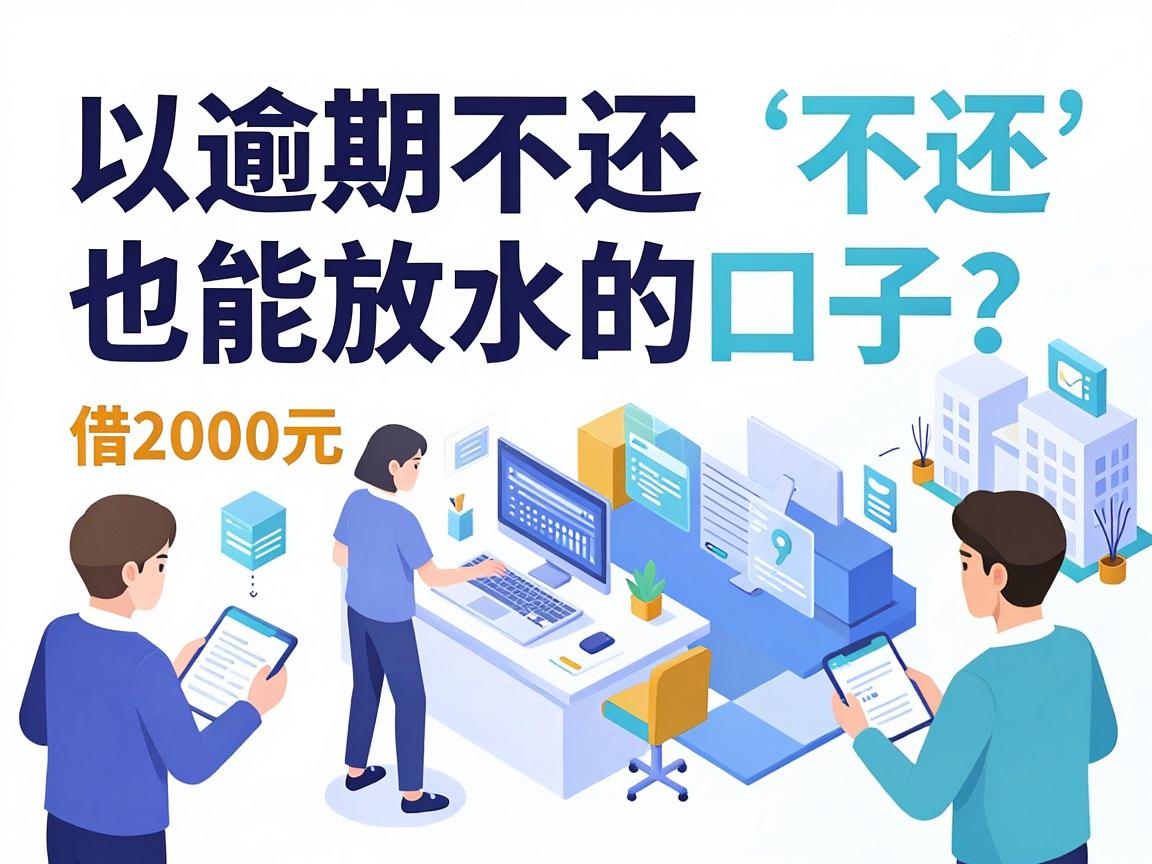 逾期不还也能放水的口子？盘点几家资质要求不高、借2000元也能下的网贷平台