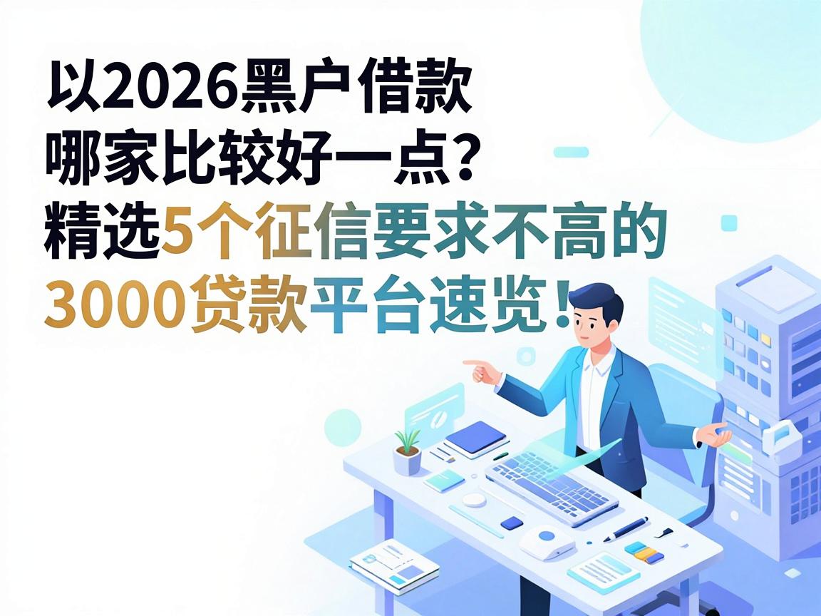 2026黑户借款哪家比较好一点？精选5个征信要求不高的3000贷款平台速览！