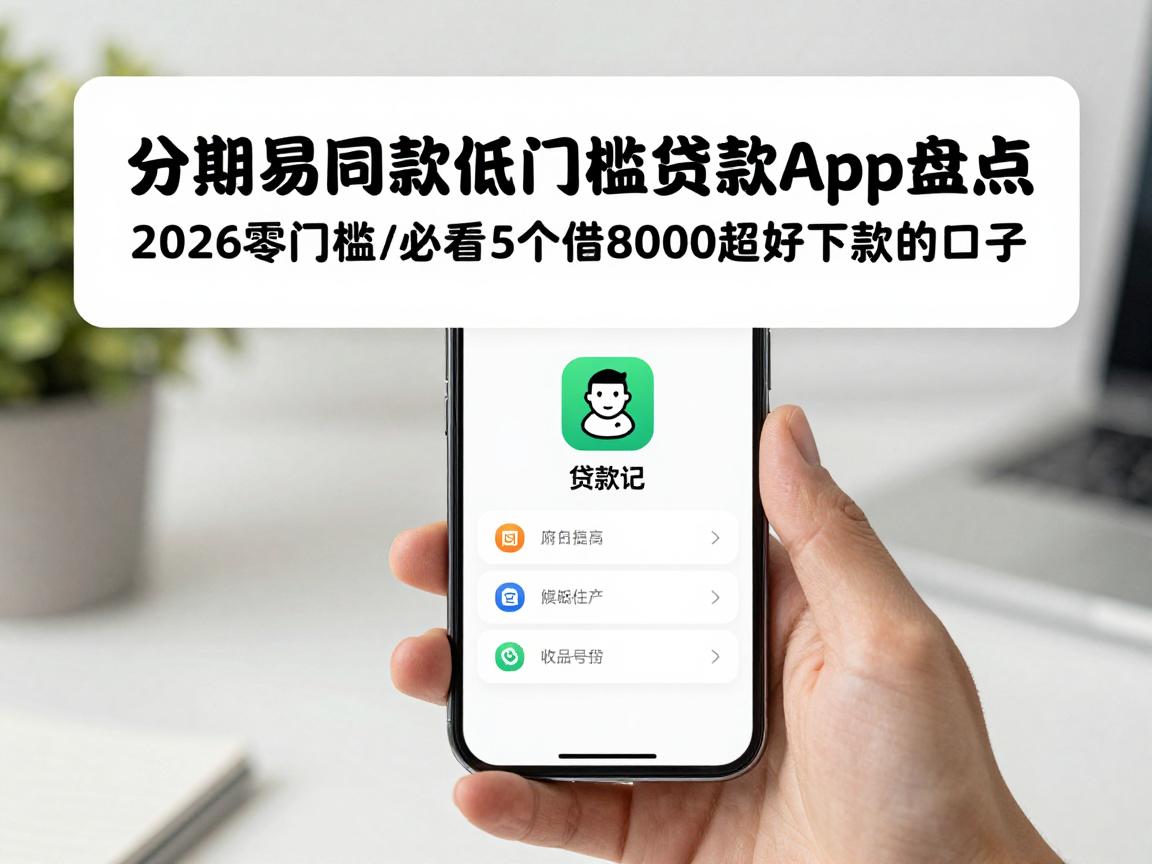 分期易同款低门槛贷款App盘点：2026零门槛必看，5个借8000超好下款的口子