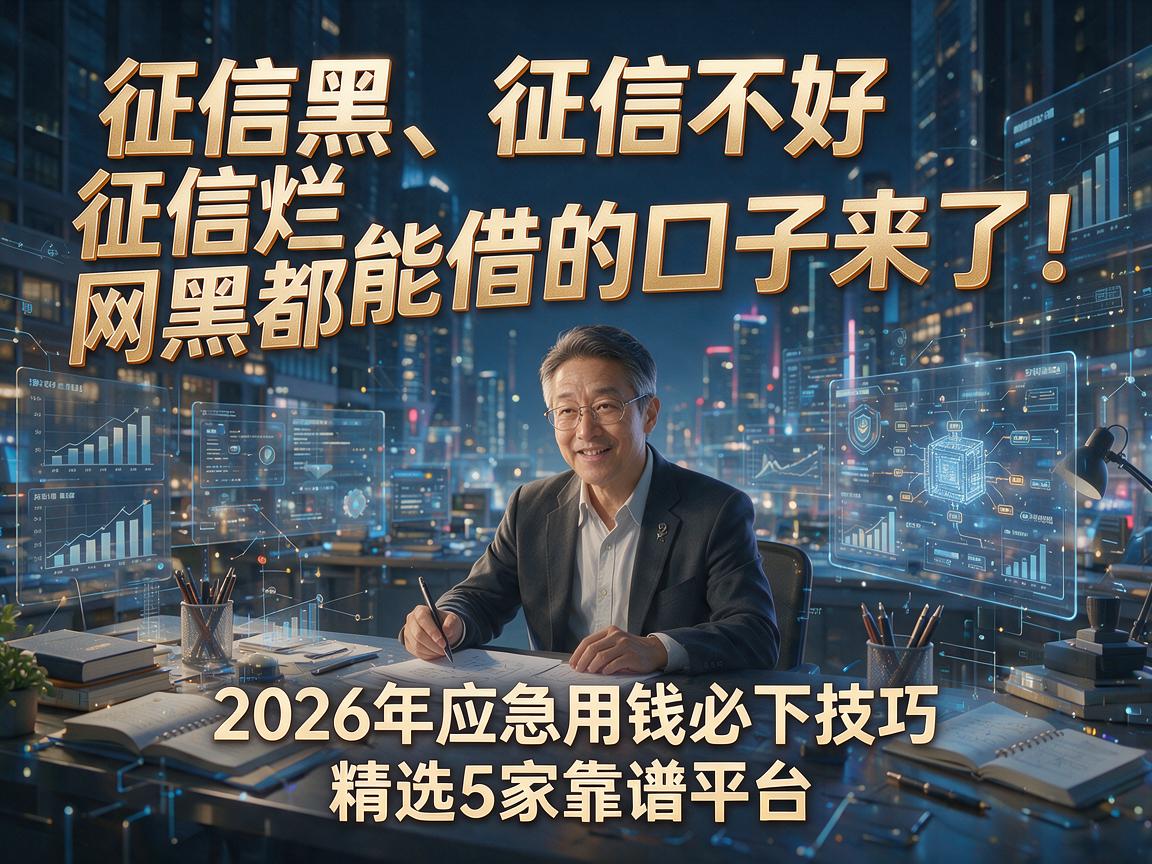 征信黑、征信不好、征信烂、网黑都能借的口子来了！2026年应急用钱必下技巧，精选5家靠谱平台