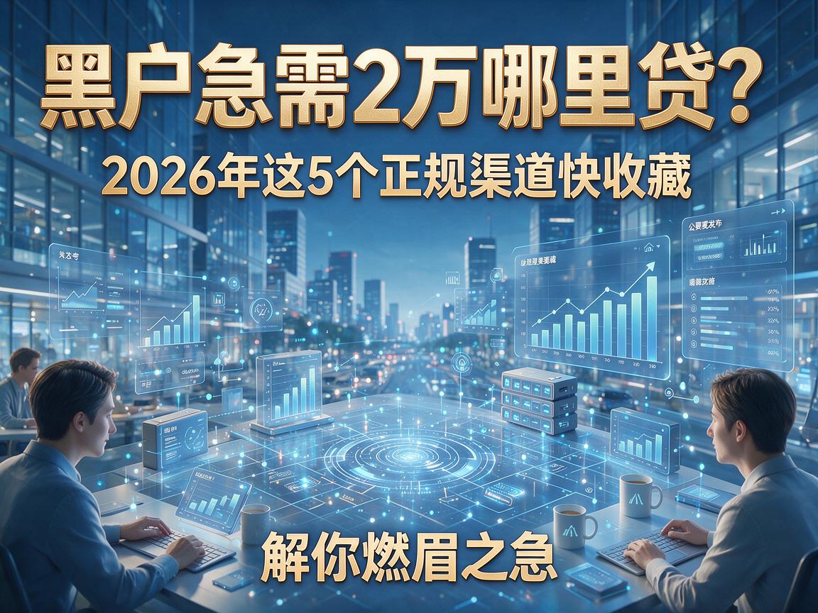 黑户急需2万哪里贷？2026年这5个正规渠道快收藏，解你燃眉之急！