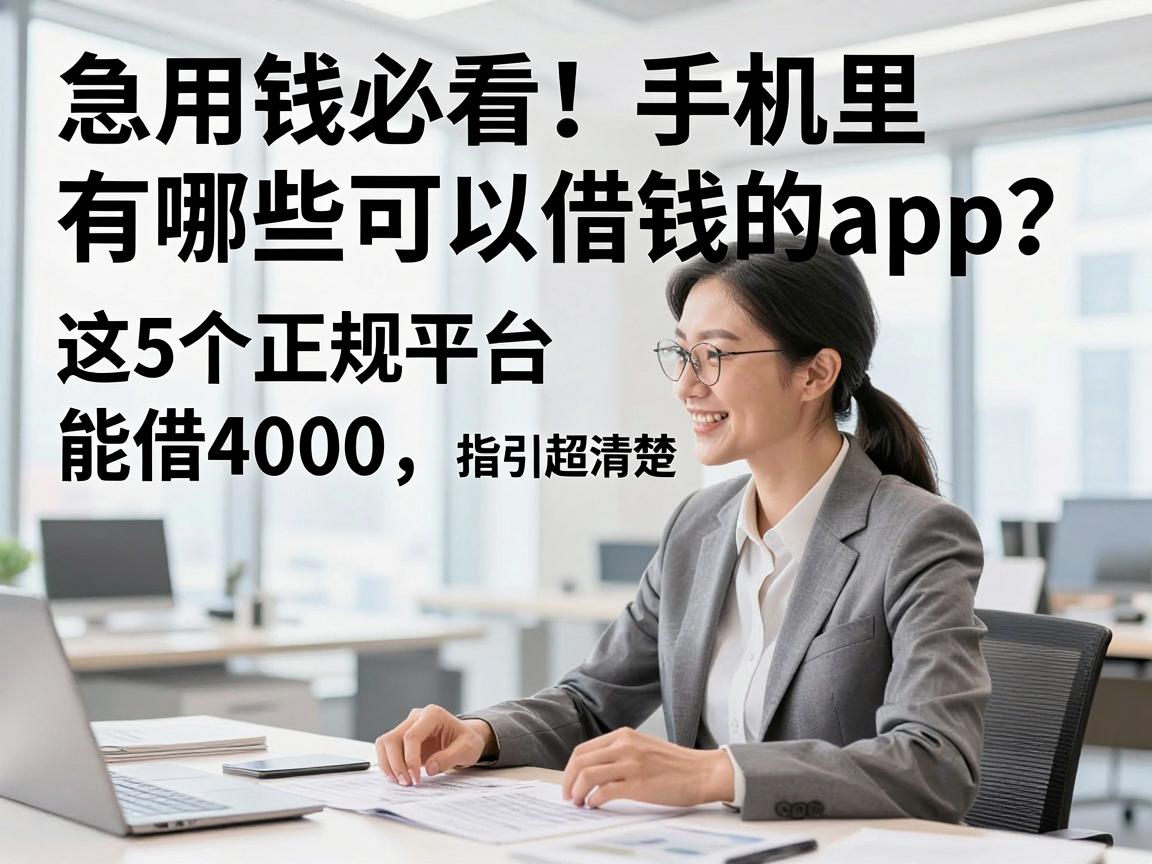 急用钱必看！手机里有哪些可以借钱的app？这5个正规平台能借4000，指引超清楚！