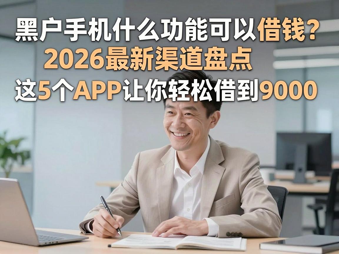 黑户手机什么功能可以借钱？2026最新渠道盘点，这5个APP让你轻松借到9000