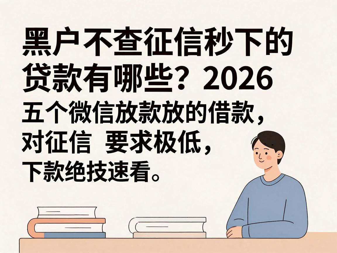 黑户不查征信秒下的贷款有哪些？2026这五个微信放款借款对征信要求极低，内部下款绝技速看
