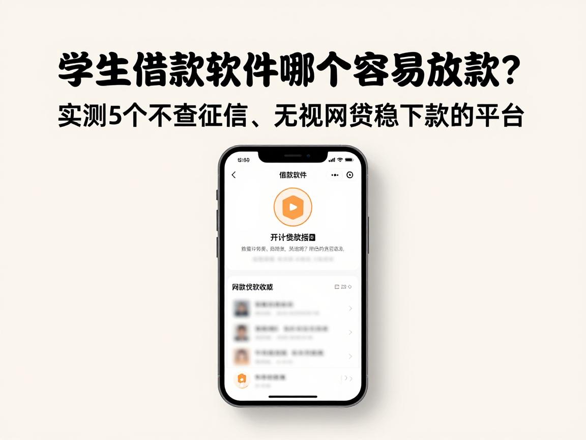 学生借款软件哪个容易放款？实测5个不查征信、无视网贷稳下款的平台