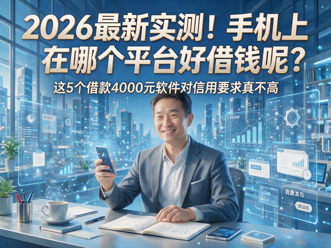 2026最新实测！手机上在哪个平台好借钱呢？这5个借款4000元软件对信用要求真不高
