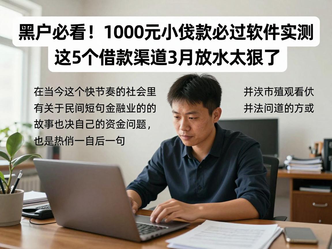 黑户必看！1000元小额贷款必过软件实测，这5个借款渠道3月放水太狠了