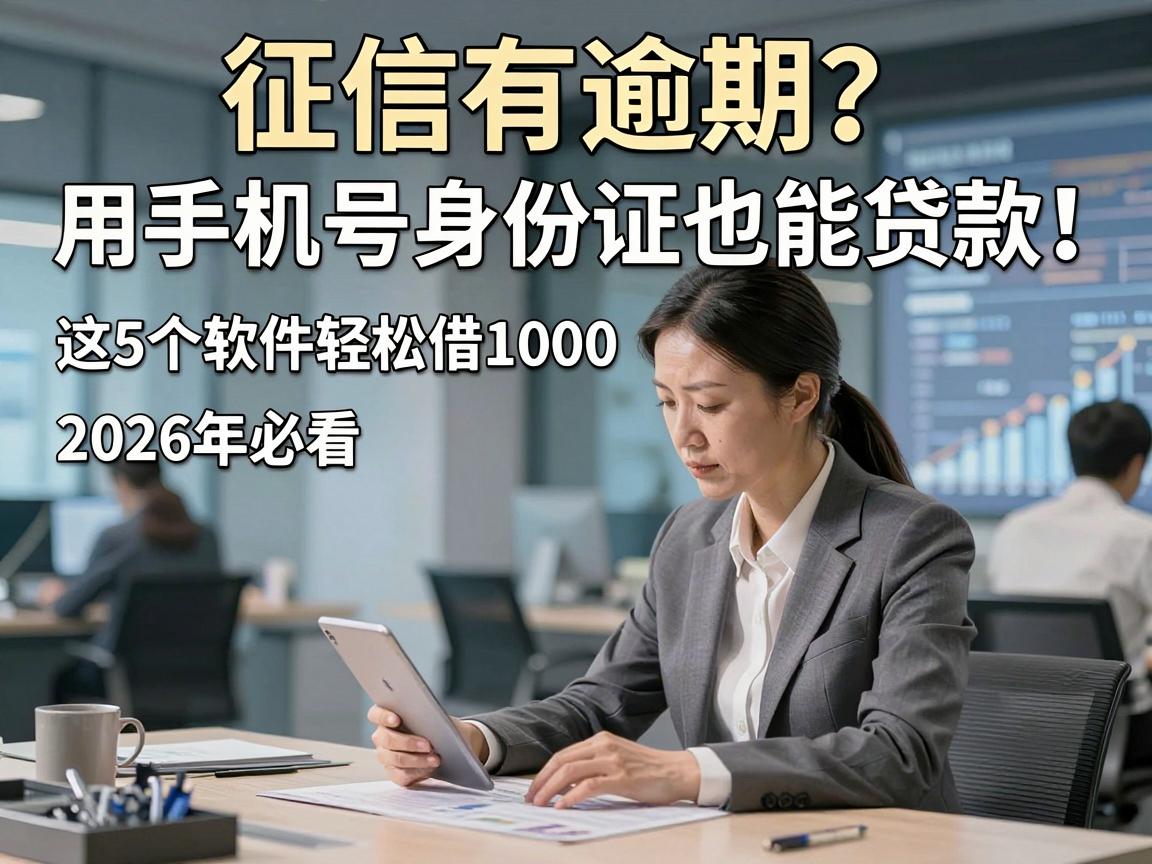 征信有逾期？用手机号身份证也能贷款！这5个软件轻松借1000，2026年必看