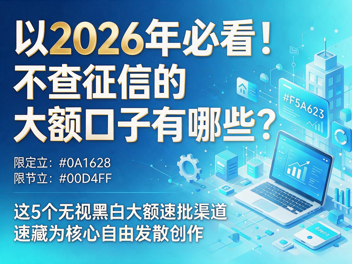 2026年必看！不查征信的大额口子有哪些？这5个无视黑白大额速批渠道速藏