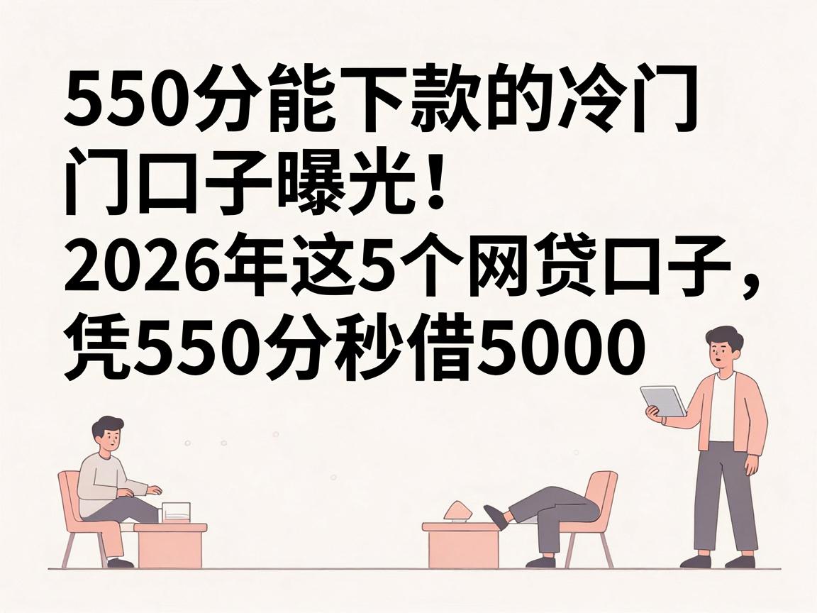 550分能下款的冷门口子曝光！2026年这5个网贷口子，凭550分秒借5000