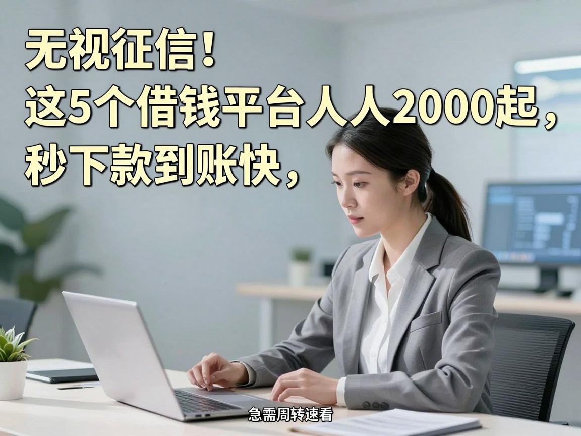 无视征信！这5个借钱平台人人2000起，秒下款到账快，急需周转速看