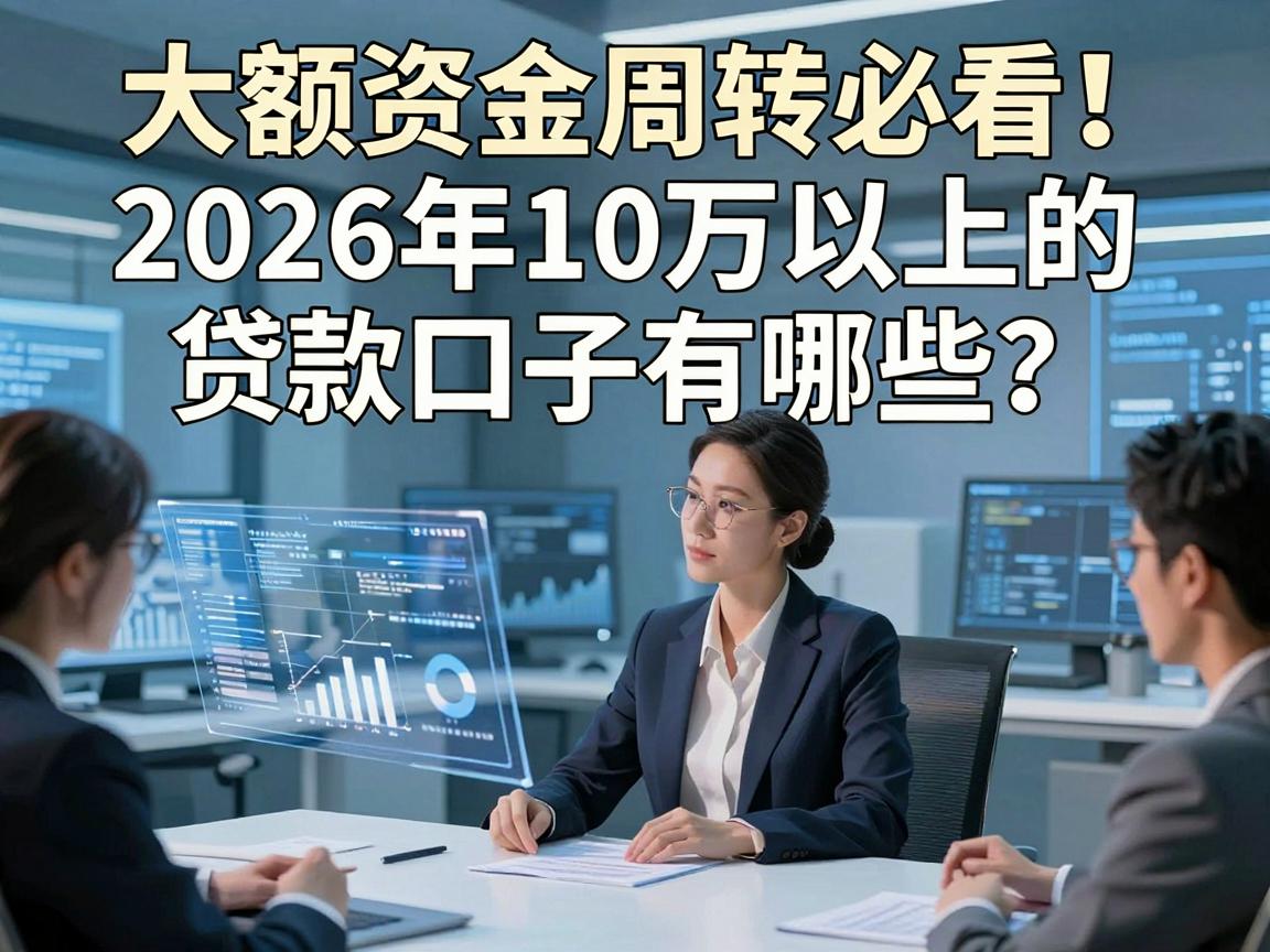 大额资金周转必看！2026年10万以上的贷款口子有哪些？这5个借款10万以上的口子轻松下款