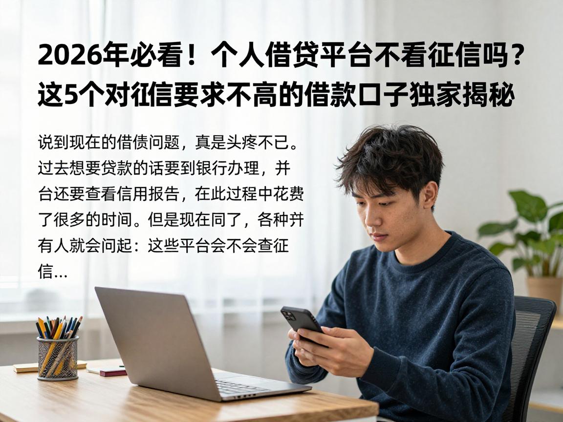 2026年必看！个人借贷平台不看征信吗？这5个对征信要求不高的借款口子独家揭秘