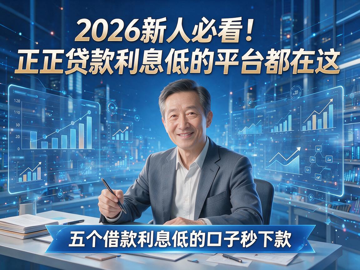 2026新人必看！正规贷款利息低的平台都在这，五个借款利息低的口子秒下款
