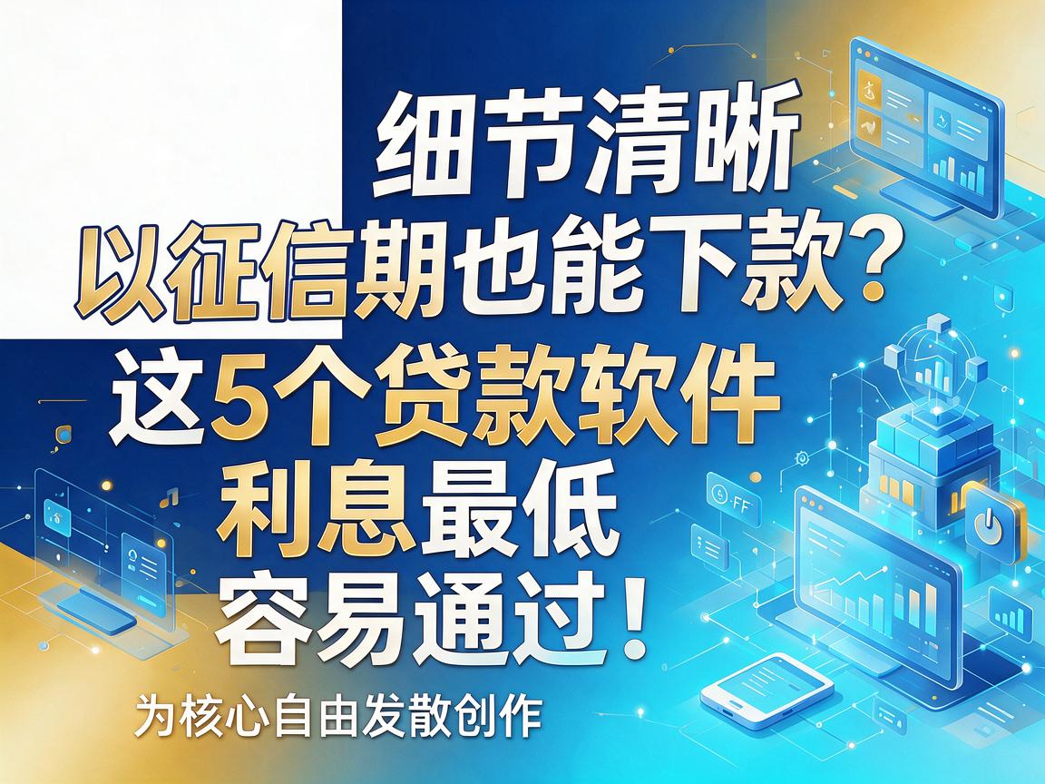征信有逾期也能下款？这5个贷款软件利息最低，容易通过！
