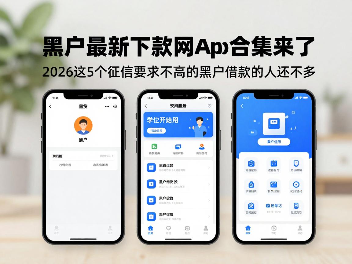 黑户最新下款网贷app合集来了！2026这5个征信要求不高的黑户借款500口子，知道的人还不多