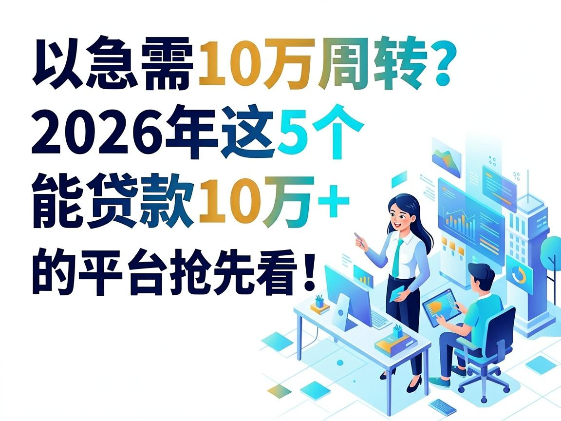 急需10万周转？2026年这5个能贷款10万+的平台抢先看！