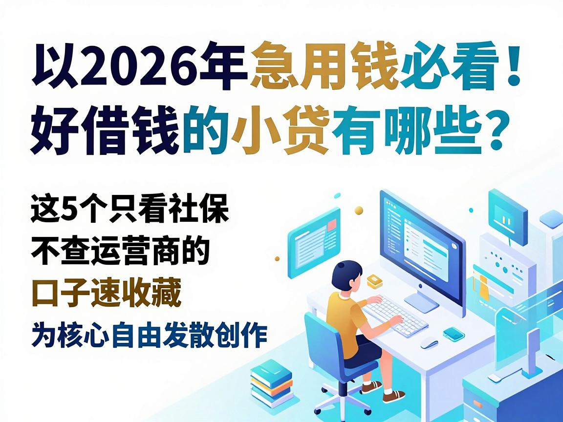 2026年急用钱必看！好借钱的小贷有哪些？这5个只看社保、不查运营商的口子速收藏