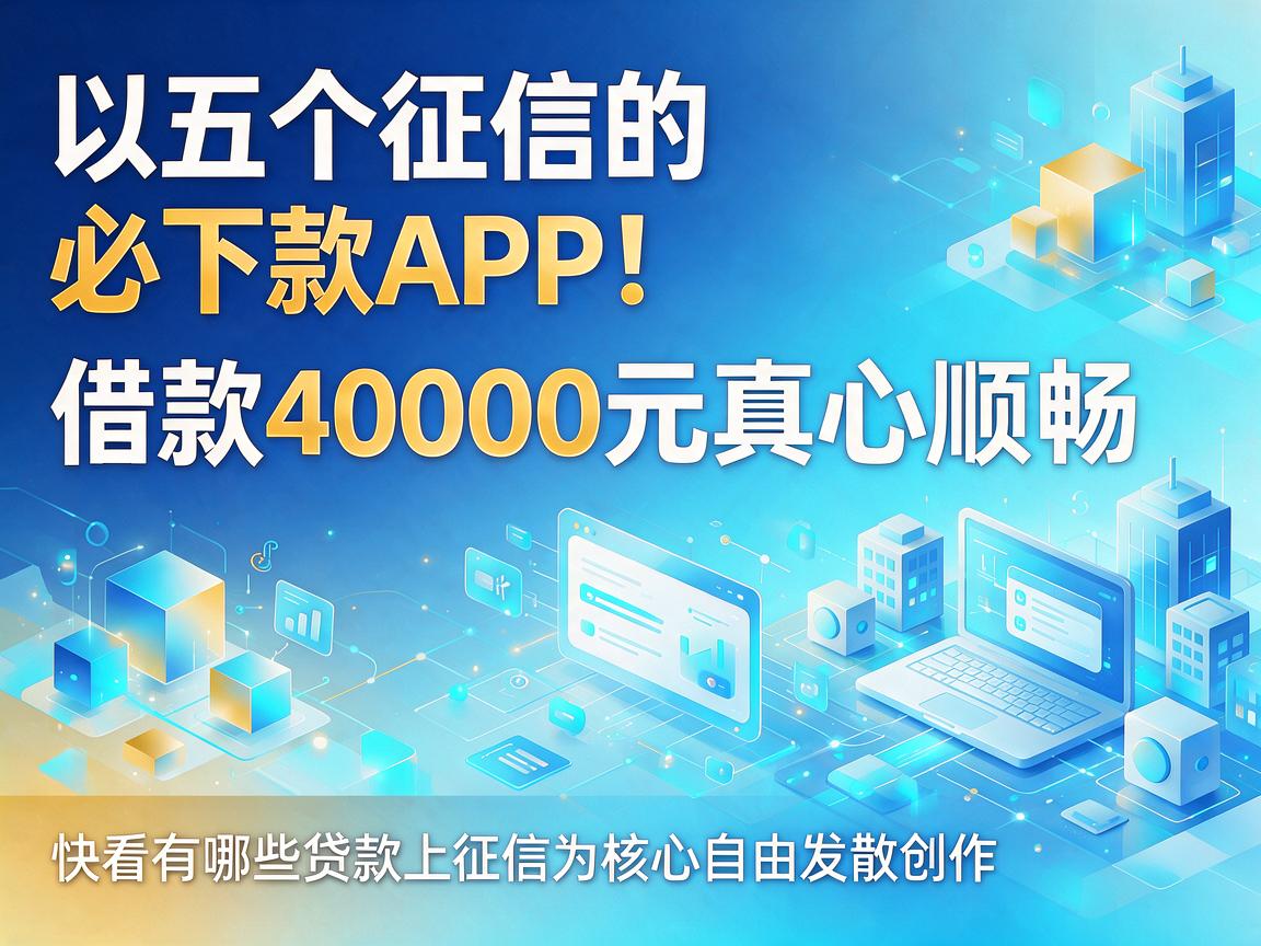 五个上征信的必下款APP！借款40000元真心顺畅，快看有哪些贷款上征信