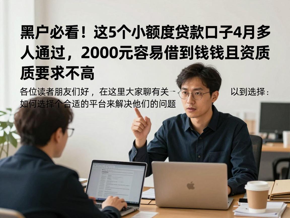 黑户必看！这5个小额度贷款口子4月多人通过，2000元容易借到钱且资质要求不高
