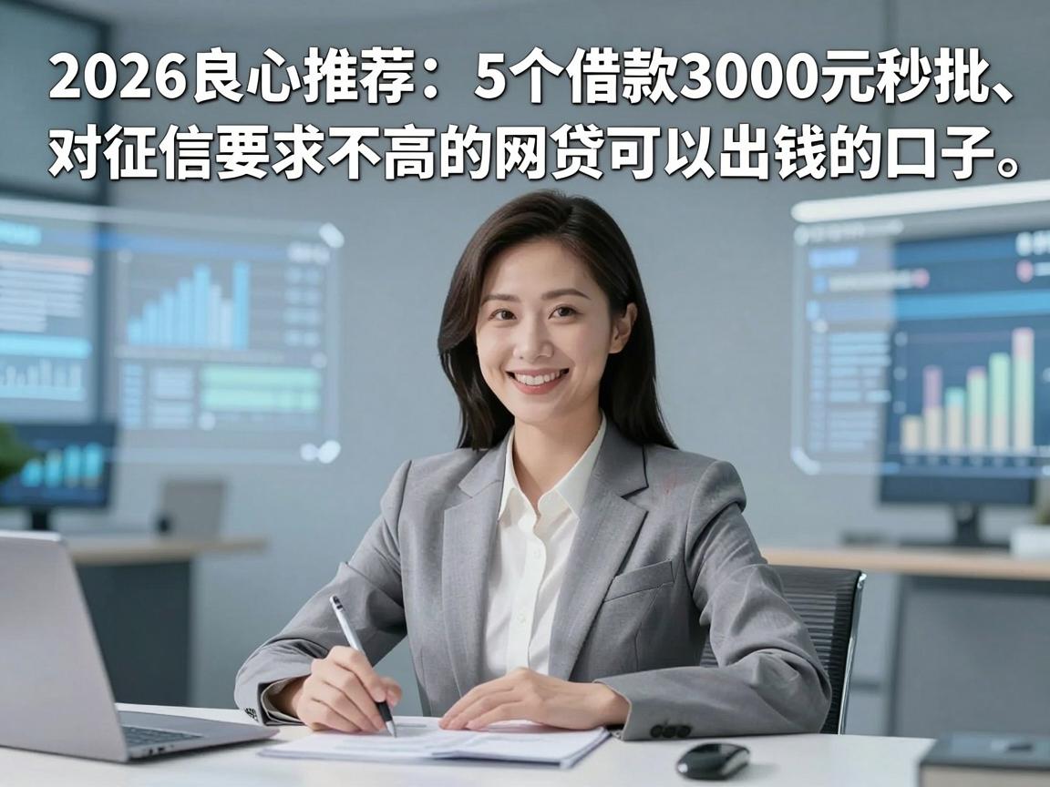 2026良心推荐：5个借款3000元秒批、对征信要求不高的网贷可以出钱的口子，口碑很实在