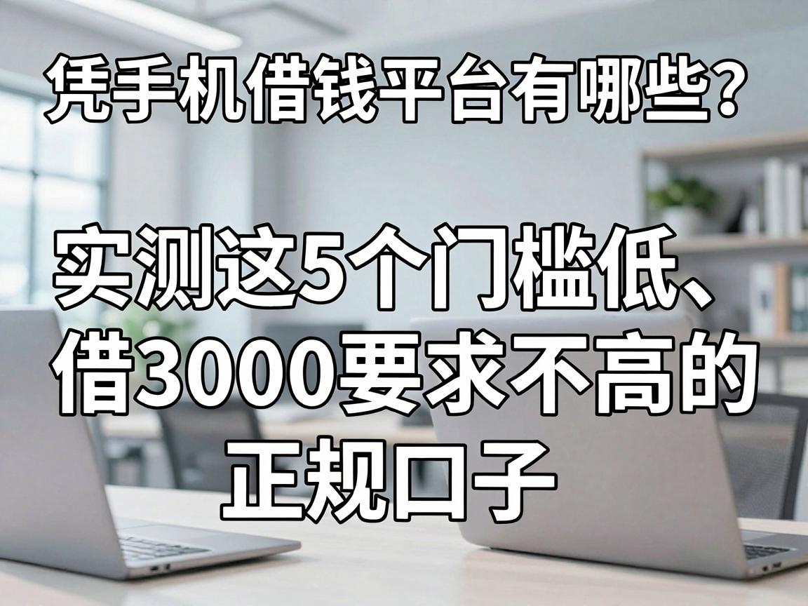 凭手机借钱平台有哪些？实测这5个门槛低、借3000要求不高的正规口子