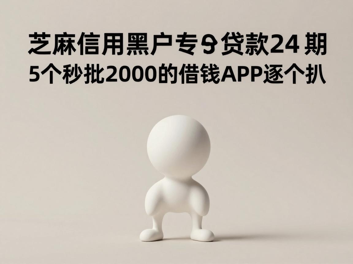 芝麻信用黑户专享！纯芝麻分贷款24期，5个秒批2000的借钱APP逐个扒