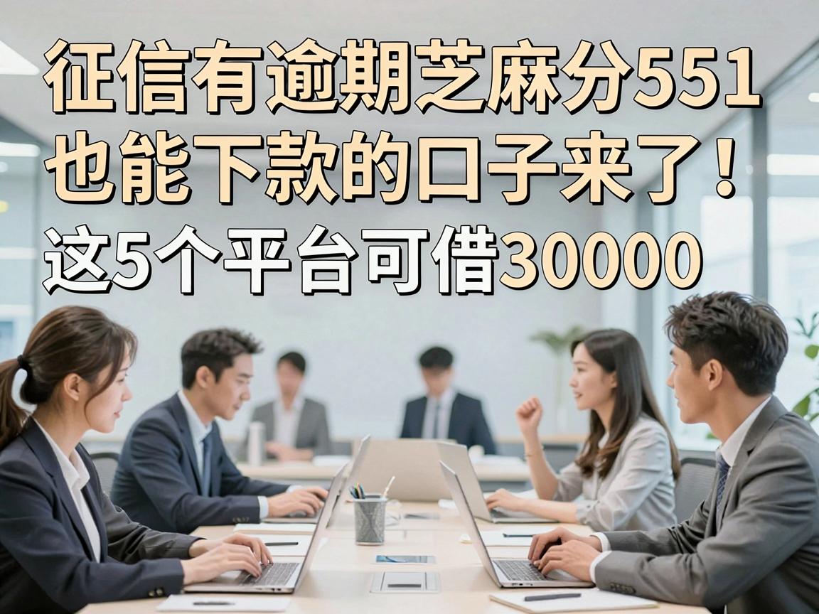 征信有逾期芝麻分551也能下款的口子来了！这5个平台可借30000