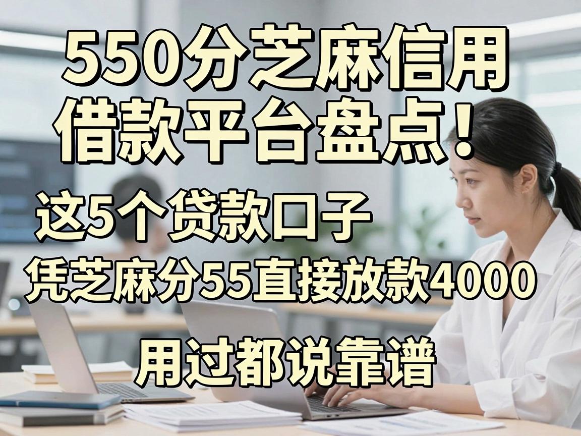 550分芝麻信用借款平台盘点！这5个贷款口子凭芝麻分55直接放款4000，用过都说靠谱