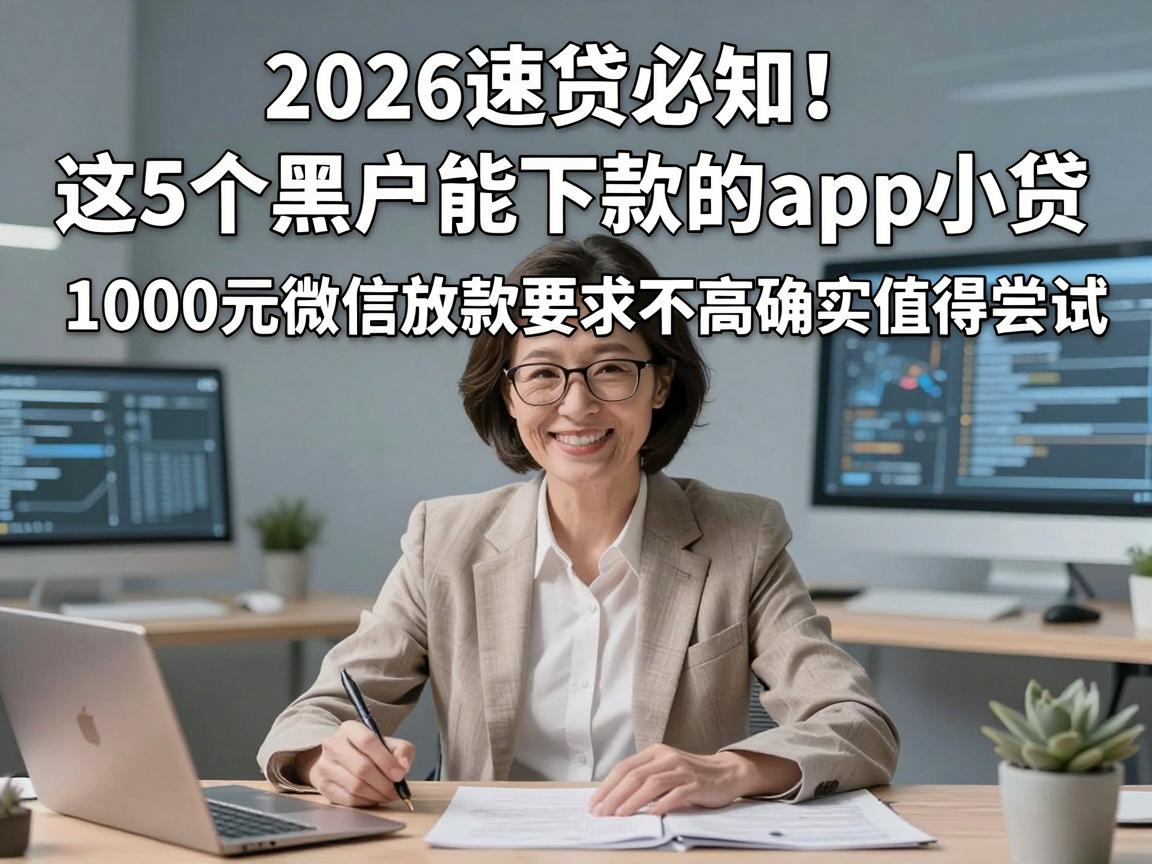 2026速贷必知！这5个黑户能下款的app小贷，1000元微信放款要求不高确实值得尝试