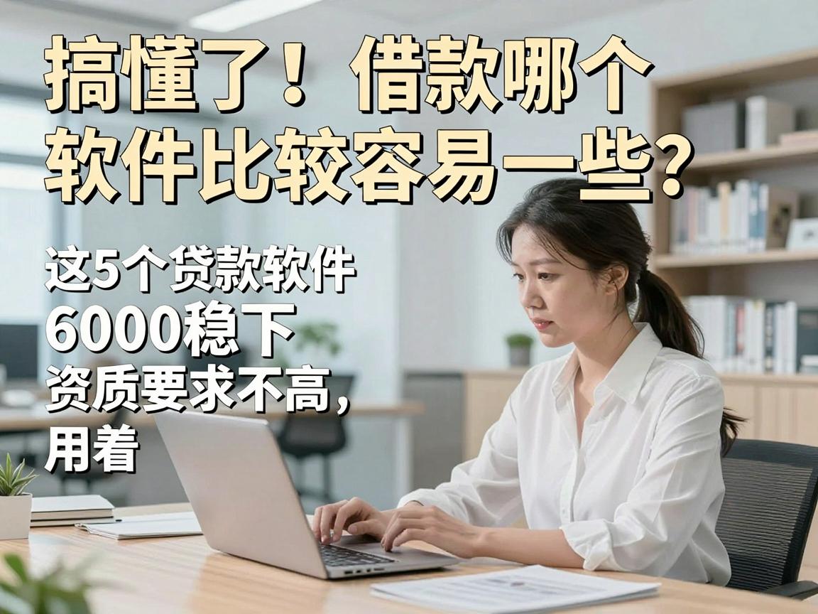 搞懂了！借款哪个软件比较容易一些？这5个贷款软件6000稳下、资质要求不高，用着真省心