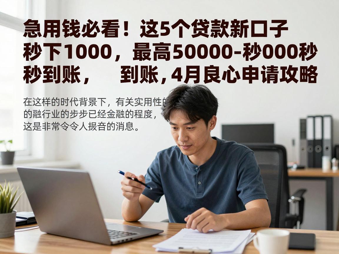 急用钱必看！这5个贷款新口子秒下1000，最高50000秒到账，4月良心申请攻略