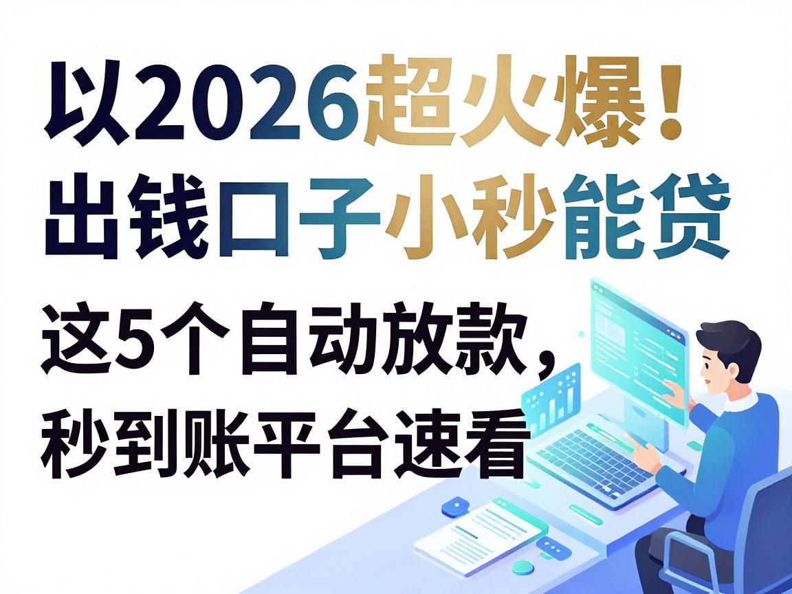 2026超火爆！出钱口子小秒能贷，这5个自动放款秒到账平台速看