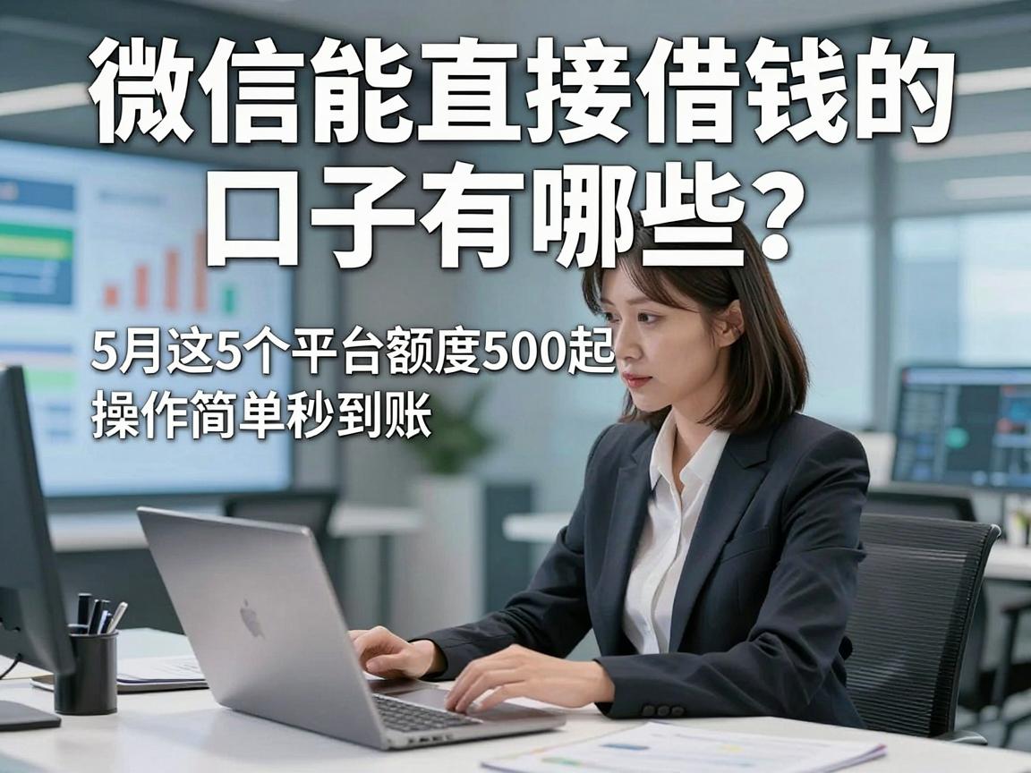 微信能直接借钱的口子有哪些？5月这5个平台额度500起，操作简单秒到账