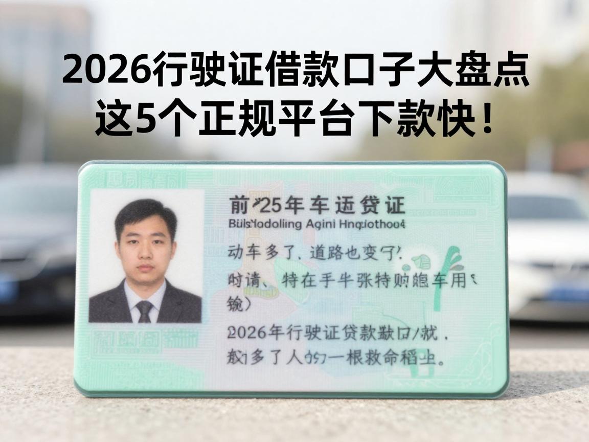 2026行驶证借款口子大盘点，这5个正规平台下款快！
